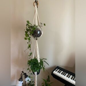 Handmade bohemian macrame plant hanger